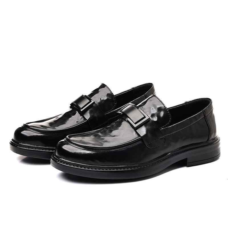 Men's British Slip-on Pointed Leather Shoes