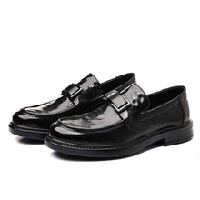 Men's British Slip-on Pointed Leather Shoes