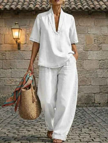 Women's Casual Retro Denim Pants Set