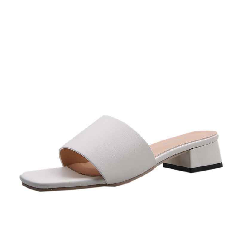 Women thick heel non-slip sandals