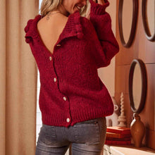 New American Casual Turtleneck Red Sweaters Top