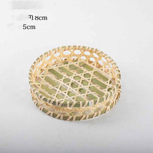 Hand-woven Mini Fruit Basket Grid Small Bamboo Basket Fruit Basket Small Basket