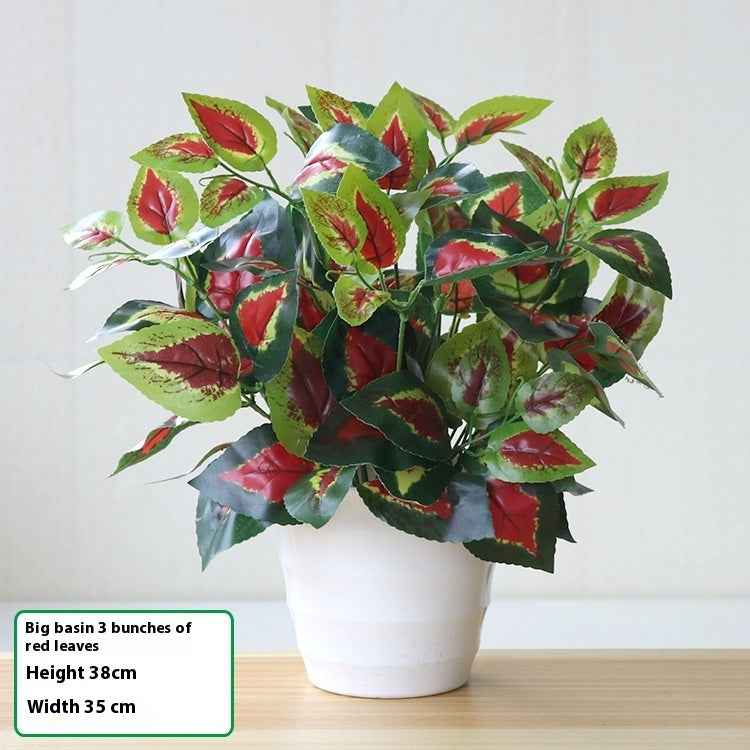 Simulation Plant Plastic Fake Flower And Grass Scindapsus Aureus Leaves Potted Plant