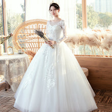 Long Sleeve Wedding Dress New Bride Trailing by Mirlaine Univers