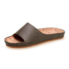 Large Size Retro Wood Grain Flat Sandals Women