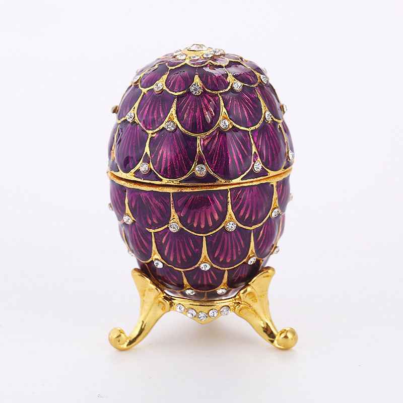 Painted  Electroplated Diamond-encrusted Easter Eggs Home Decoration