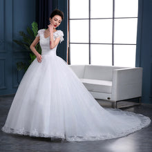 Large Trailing Lace Lace Tie Wedding Dress Slim And Slim by Mirlaine Univers