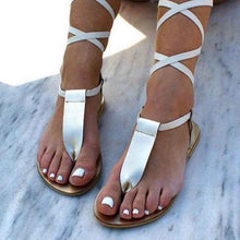 Lace-Up Flat-Sole Foreign Trade Large Size Beach Sandals For Women
