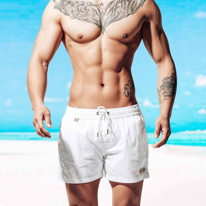 Beach Shorts Sports Loose Seaside Vacation Rainbow Swimming Shorts