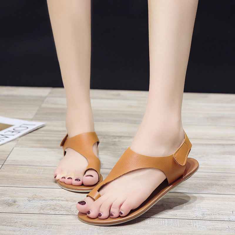 Sandals Women Low Heel Ankle Velcro Plus Size 43 Foreign Trade Sandals
