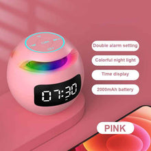 Mini Dual Alarm Bluetooth Speaker Colorful Night Light