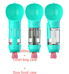 Pet Water Bottle Feeder Bowl Garbage Bag Storage Portable Pet Outdoor Travel 3 In 1 Dog Water Bottle by Mirlaine Univers