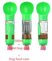 Pet Water Bottle Feeder Bowl Garbage Bag Storage Portable Pet Outdoor Travel 3 In 1 Dog Water Bottle by Mirlaine Univers