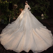 Wedding Evening Dress New Bride French Temperament Dream Long-sleeved Retro Big Tail by Mirlaine Univers