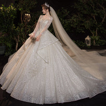 Wedding Evening Dress New Bride French Temperament Dream Long-sleeved Retro Big Tail by Mirlaine Univers