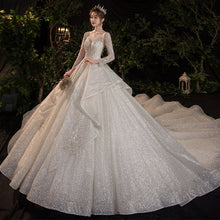 Wedding Evening Dress New Bride French Temperament Dream Long-sleeved Retro Big Tail by Mirlaine Univers