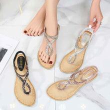 U Shaped Rhinestone Flip Flop Sandals Women Elastic Strap Sequin Sandals