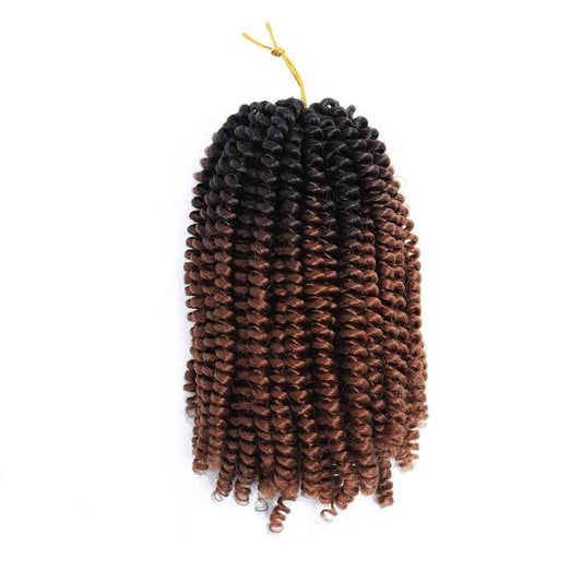 Colored Small Spring Curled Wig With Dirty Braids