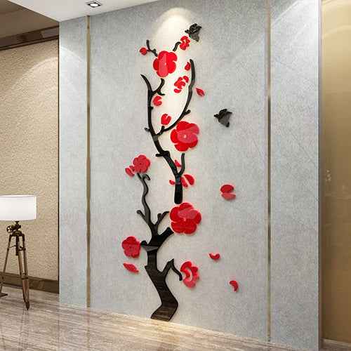 Plum Blossom Porch Decoration Wall Stickers