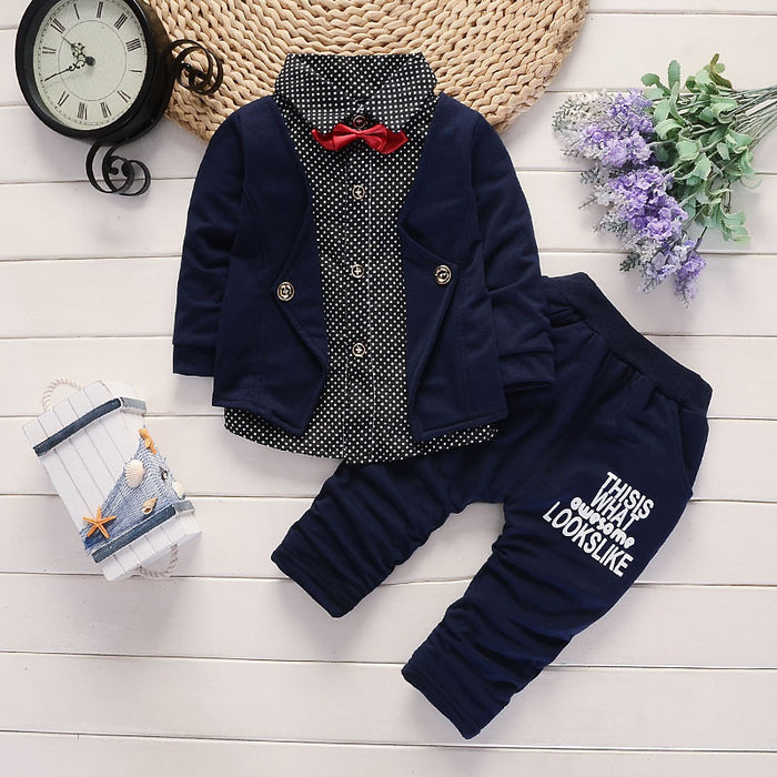 Toddler Unisex Printed Casual Suit Set For Toddlers