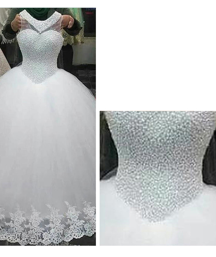Qidi Sweet, Simple And Elegant Mid-Waist Korean Princess European Style Wedding Dress by Mirlaine Univers