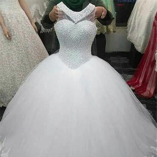 Qidi Sweet, Simple And Elegant Mid-Waist Korean Princess European Style Wedding Dress by Mirlaine Univers
