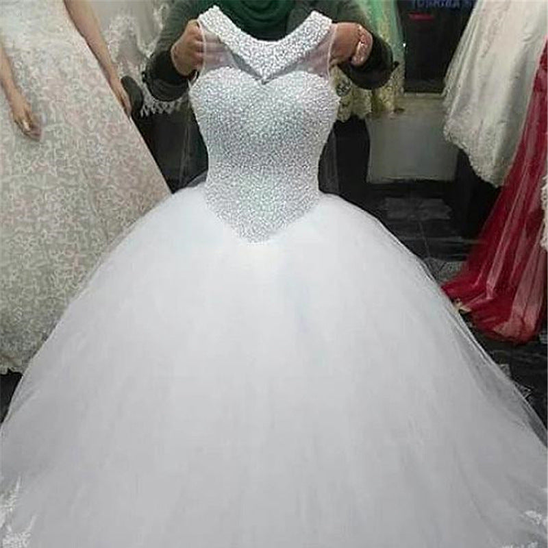 Qidi Sweet, Simple And Elegant Mid-Waist Korean Princess European Style Wedding Dress by Mirlaine Univers