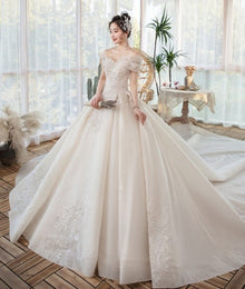 One-Shoulder Main Wedding Dress New Temperament Forest Super Fairy Dream Little Bride Han Trailing Starry Sky by Mirlaine Univers