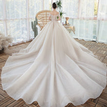 One-Shoulder Main Wedding Dress New Temperament Forest Super Fairy Dream Little Bride Han Trailing Starry Sky by Mirlaine Univers