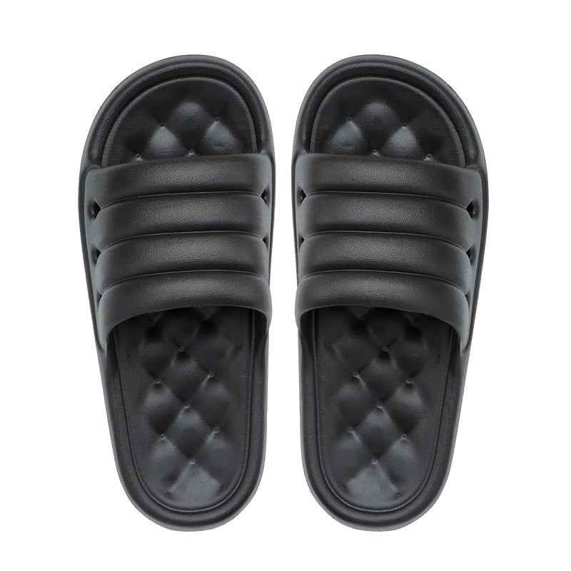 Solid Color Thick-Soled Non-Slip Sandals And Slippers For Men And Women