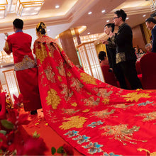 Ancient Xiuhe Dress Tailing Big Cloak Wind Chinese Wedding Dress Women by Mirlaine Univers
