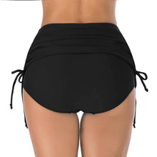 Leisure Vacation Ladies Split Swimming Skirt Pure Color Adjustable High Waist Swimming Trunks