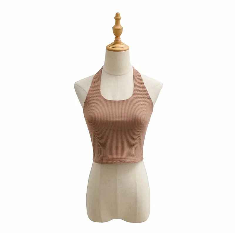 Feminine Tight-fitting Halter Sleeveless Tube Top Small Sling Top