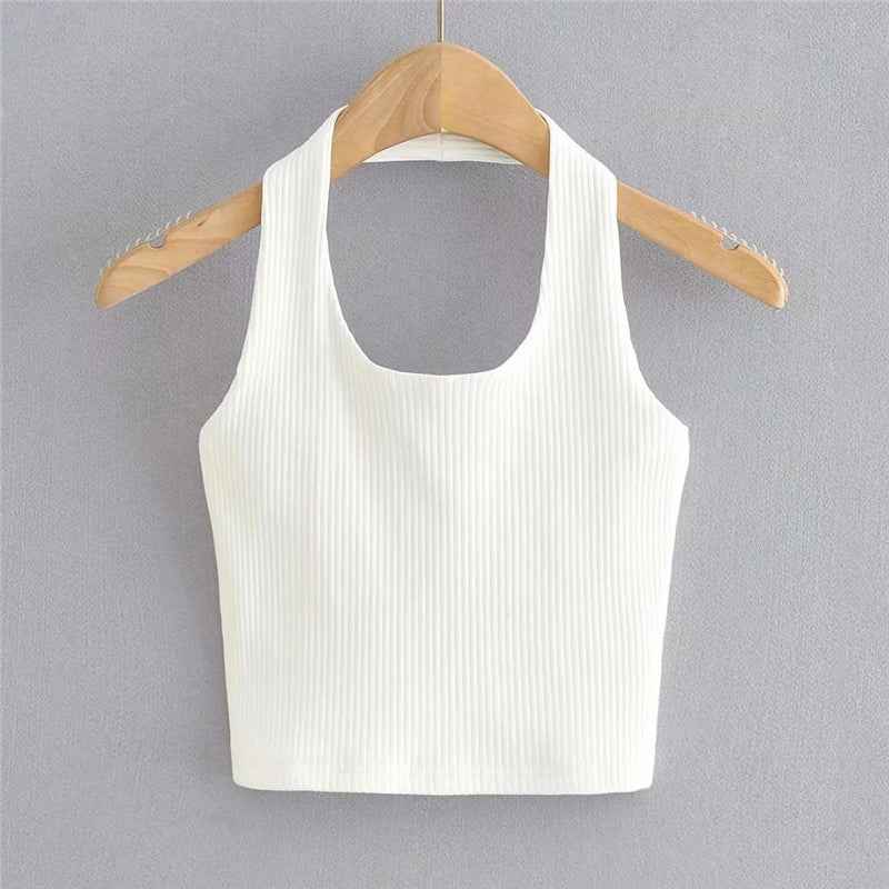 Feminine Tight-fitting Halter Sleeveless Tube Top Small Sling Top