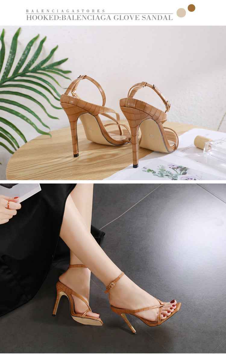 Flip-Flops Square Toe Stiletto Sandals Women