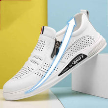 Summer Men'S Shoes Fashion Casual Leather Leather Shoes Men'S Set Foot Elevated Shoes Breathable Single Shoes