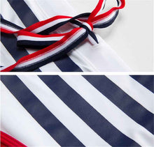 Men's Big Striped Boxer Swimming Trunks Hot Spring Beach Quick-drying