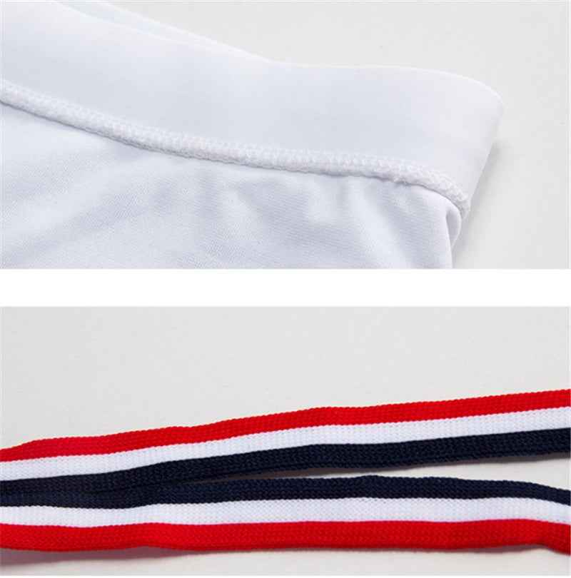 Men's Big Striped Boxer Swimming Trunks Hot Spring Beach Quick-drying