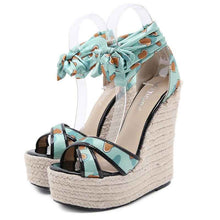 Personalized Wedge With Straw-knitted Heel Fashion Plus Size Sandals For Women