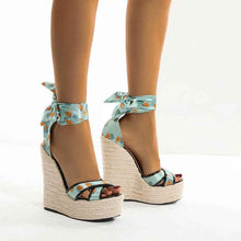 Personalized Wedge With Straw-knitted Heel Fashion Plus Size Sandals For Women