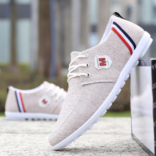 Cloth Shoes Men'S Summer Breathable Deodorant Peas Shoes Canvas Shoes Men'S Lazy Shoes by Mirlaine Univers