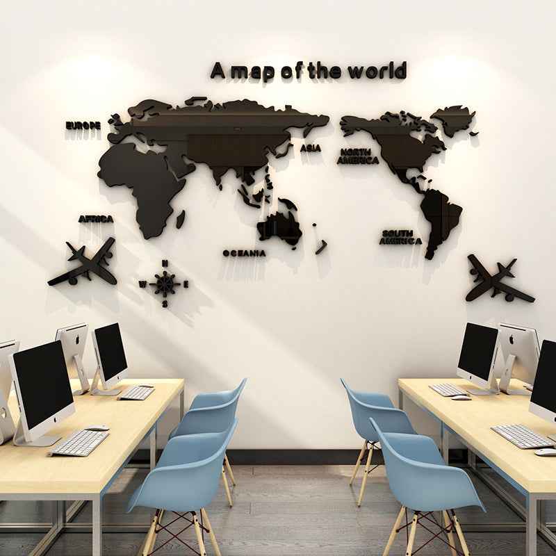 Creative Acrylic Wall Sticker Office Study Living Room Decoration Background