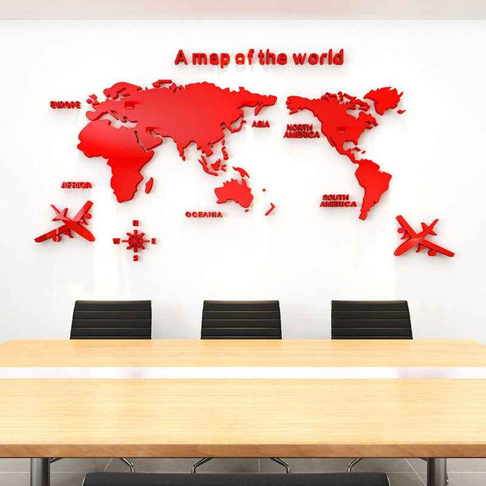 Sticker mural en acrylique créatif pour décoration de bureau, de salon ou de bureau