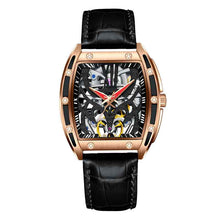 Automatic Mechanical Watch Hollow Flywheel Waterproof Luminous Square