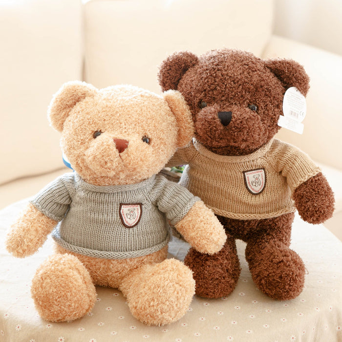 Ours en peluche avec pull, poupée, ours à câliner, mariage