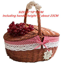 Idyllic fruit basket picnic basket