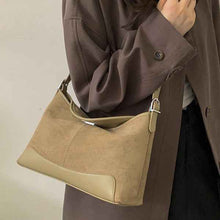 Stylish Suede Lock-Clasp Versatile ShoulderCrossbody Bag