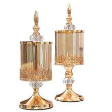 European Crystal Glass Storage Tank With Lid Decorative Ornaments