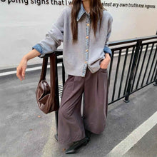 Korean Style Early Fake Two Pieces Sweaters
