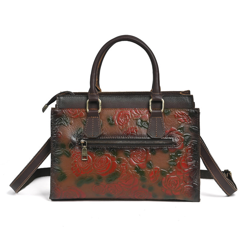 New Womens Shoulder Bag In Top-Grain Cowhide With A Versatile Embossed Pattern by Mirlaine Univers